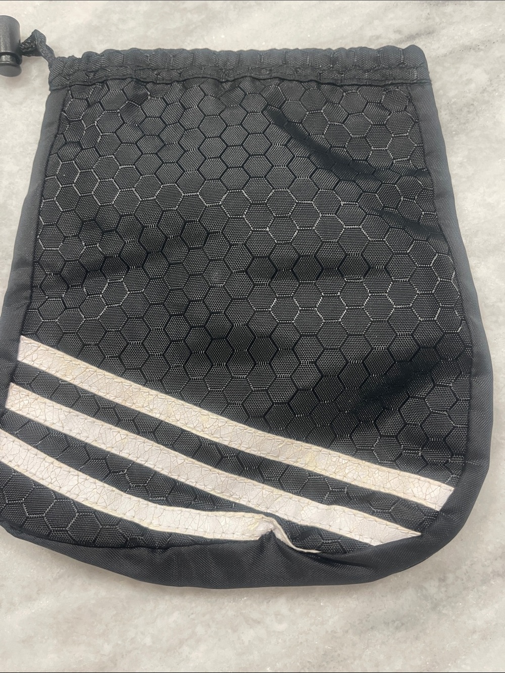 adidas Black Hex-Pattern Drawstring Pouch - Picture 2 of 5